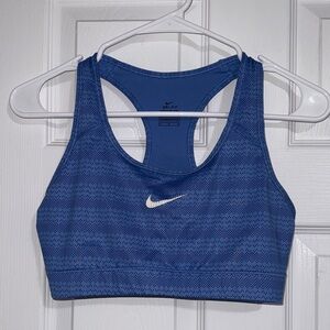 Nike Women's Striped Blue Sports Bra